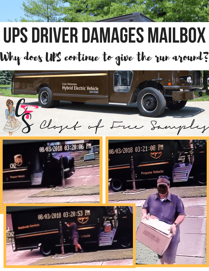 UPS DRIVER DAMAGED MY MAILBOX!