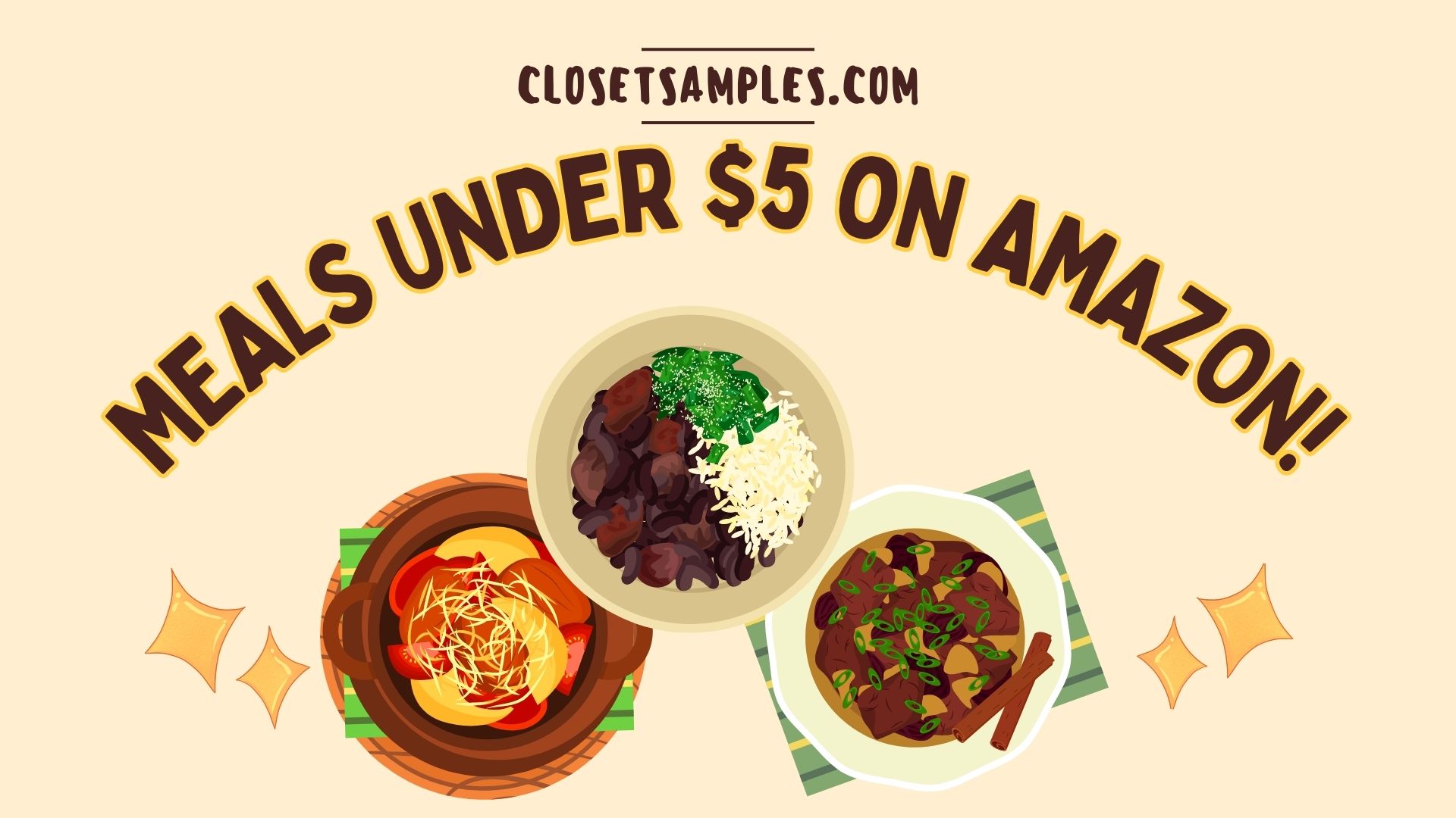 Food Under 5 on Amazon closetsamples meals