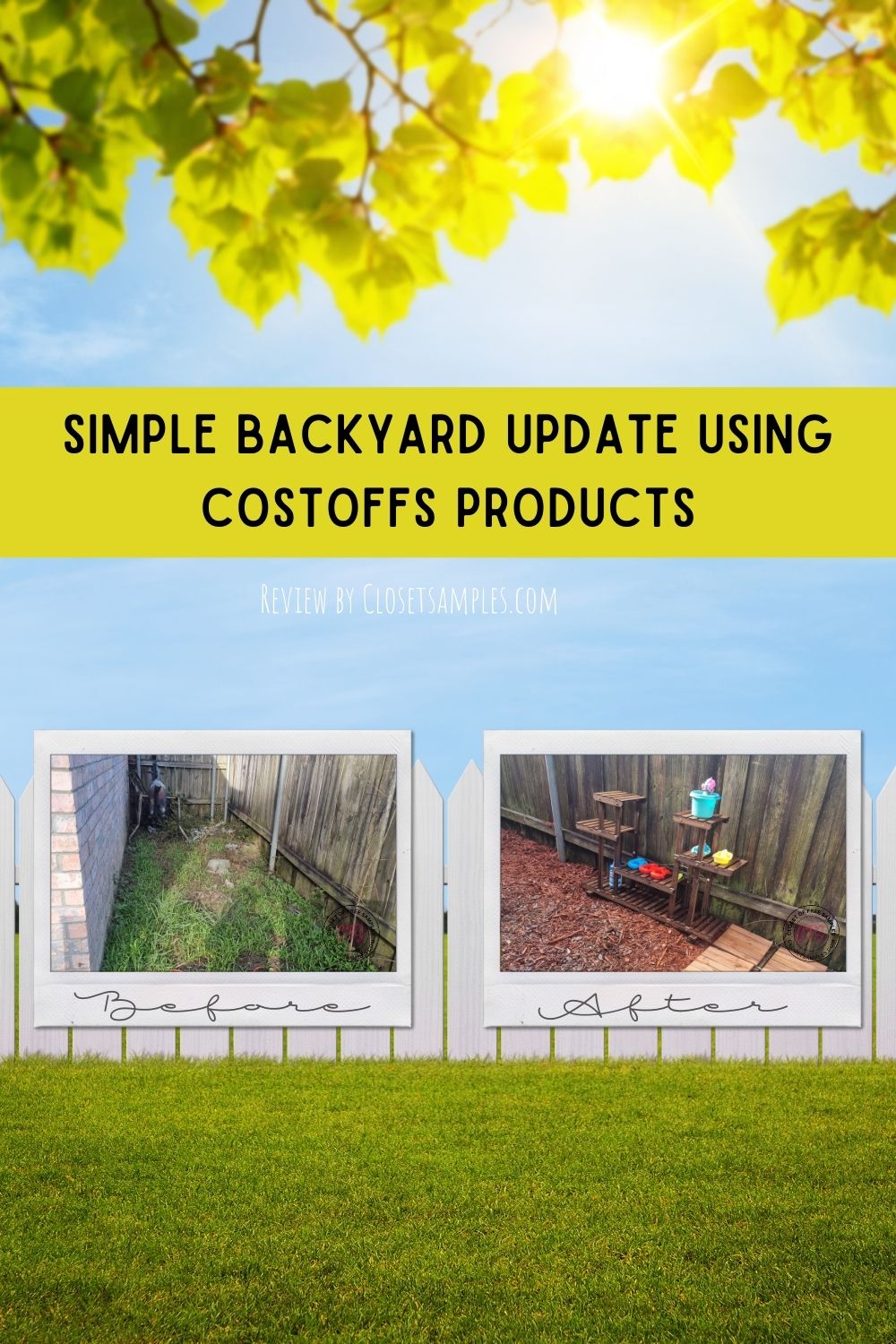 Simple Backyard Update Using Costoffs Products A Review closetsamples pinterest