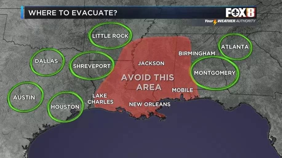 Major Hurricane Ida Expected to Make Landfall on 16th Anniversary of Hurricane Katrina closetsamples evacuation