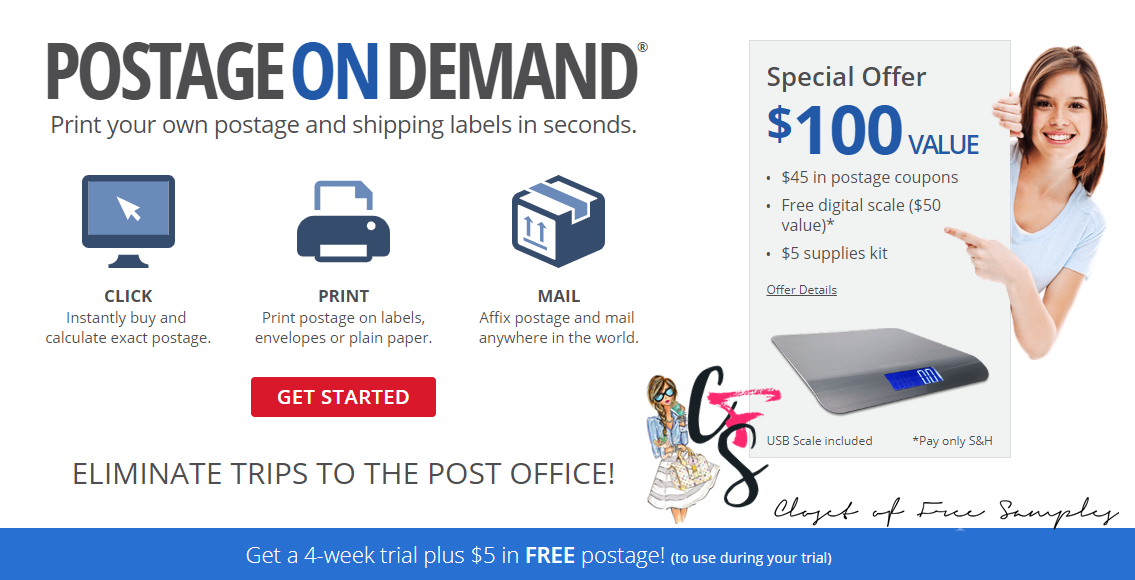 Special Postage Offer of $100.